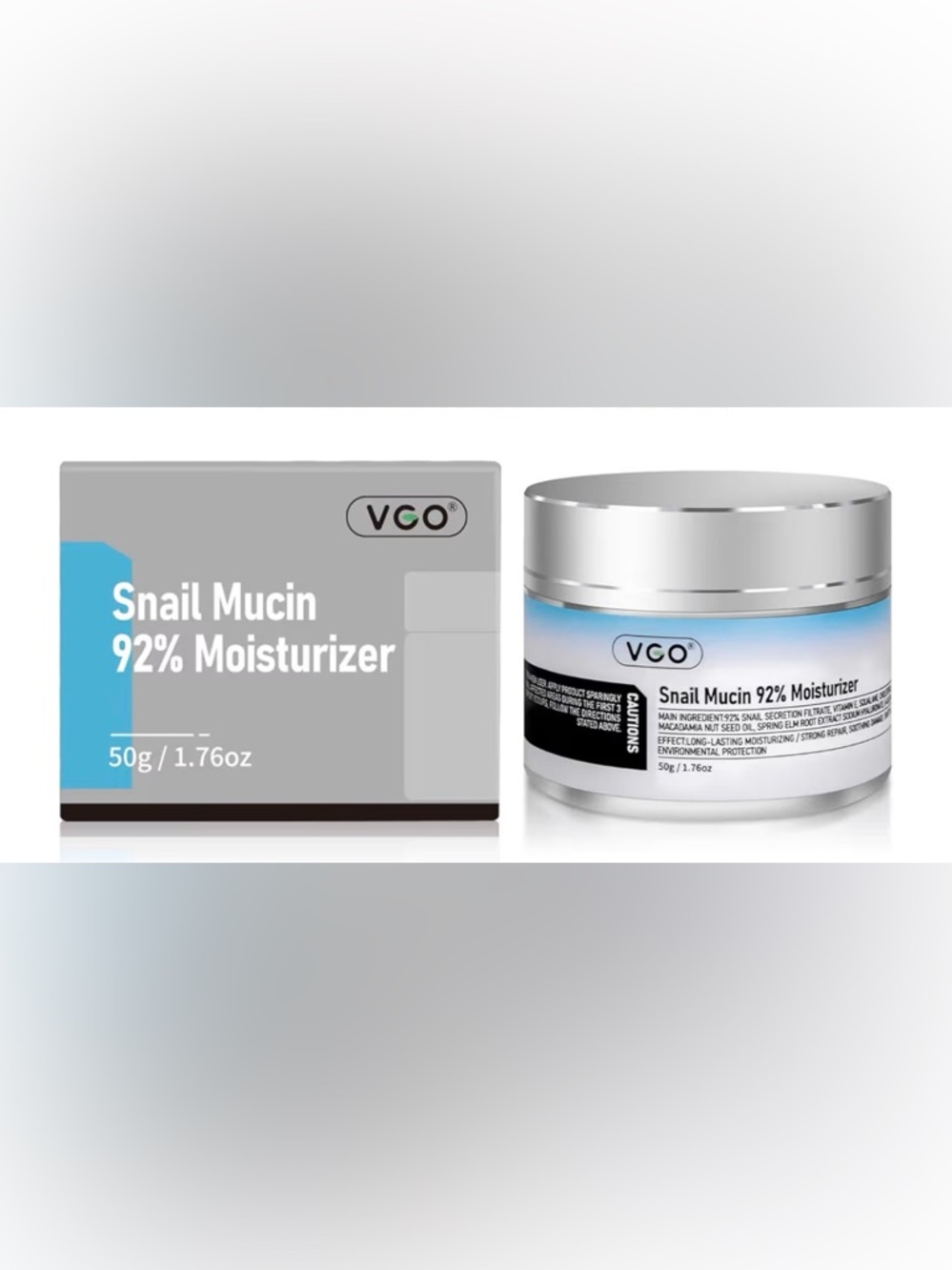 Snail Mucin 92% moisturizer daily face hydration repair gel cream all skin